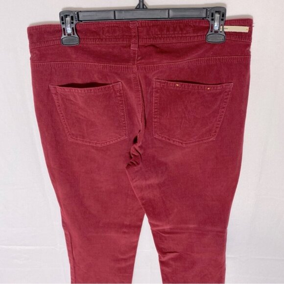 Anthropologie Pilcro Mid Rise Red Corduroy Skinny Pants 32 - Picture 11 of 16